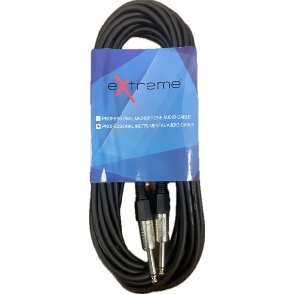 EXTREME JJ10 CAVO JACK MONO - JACK MONO 1/4" 6.3 MM 10 MT CAVO AUDIO DI SEGNALE SCHERMATO