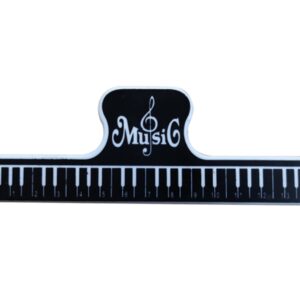 EXTREME MUSIC CLIP PINZA A MOLLA BLOCCA LIBRI FERMA SPARTITI COLORE BIANCO E NERO