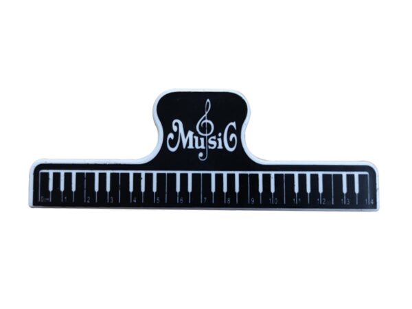 EXTREME MUSIC CLIP PINZA A MOLLA BLOCCA LIBRI FERMA SPARTITI COLORE BIANCO E NERO