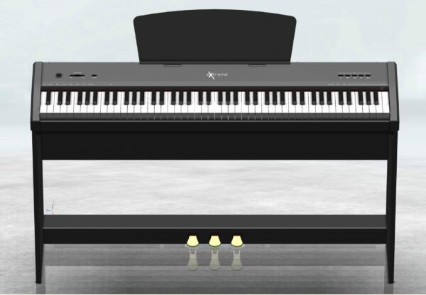 EXTREME P50 PIANOFORTE DIGITALE 88 TASTI PESATI STAGE PIANO STAND IN LEGNO GRUPPO 3 PEDALI PLAYER MP3 USB