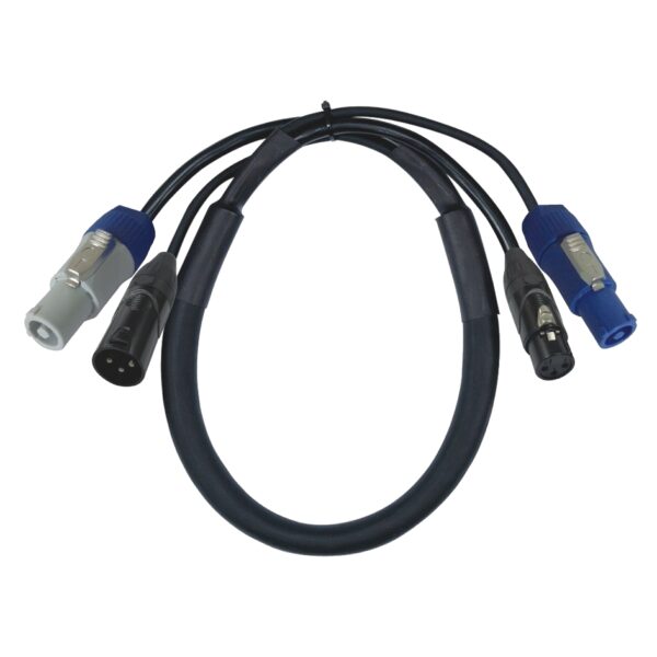 EXTREME PD-001 1,5 METRI CAVO COMBO DMX XLR 3 PIN+ ALIMENTAZIONE POWERCON IN-OUT