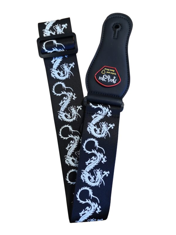 EXTREME S-211B TRACOLLA REGOLABILE PER CHITARRA E BASSO BLACK CON DECORAZIONE COLORE NERO