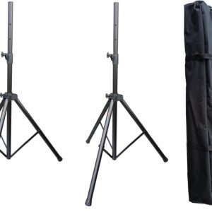 EXTREME SS-PACK S SPEAKER STAND PROFESSIONALI KIT SET SUPPORTI CASSE IN ACCIAIO CON BORSA TRASPORTO ALTEZZA REGOLABILE SISTEMA DI SICUREZZA IN ACCIAIO