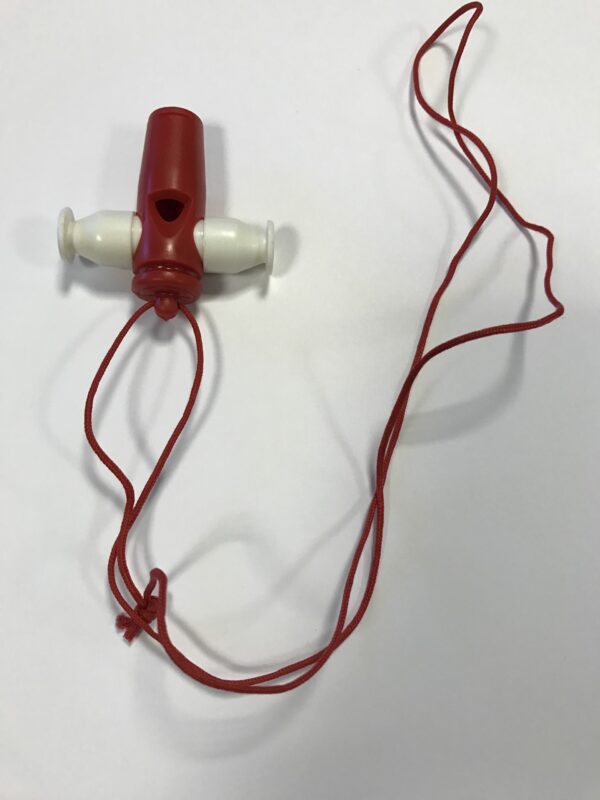 EXTREME SW20 SAMBA WHISTLE FISCHIETTI PER BALLO IN ABS COLORE BIANCO E ROSSO