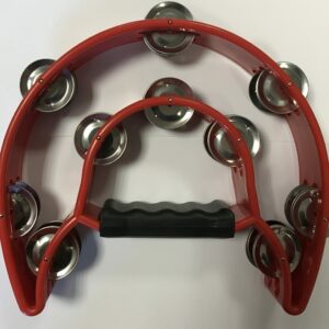 EXTREME TW20 TAMBURELLO MEZZALUNA CEMBALO 20 FILE DI PIATTINI IMPUGNATURA PROFESSIONALE COLORE ROSSO