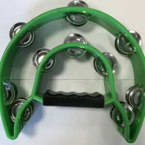 EXTREME TW20 TAMBURELLO MEZZALUNA CEMBALO 20 FILE DI PIATTINI IMPUGNATURA PROFESSIONALE COLORE VERDE