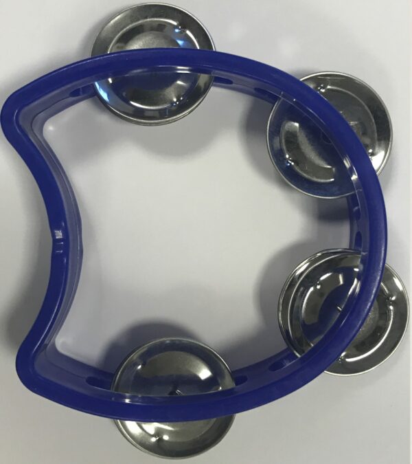 EXTREME TW4 TAMBURELLO MEZZALUNA CEMBALO 4 PAIA DI PIATTINI IMPUGNATURA PROFESSIONALE COLORE BLU
