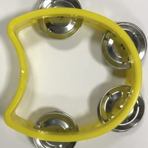 EXTREME TW4 TAMBURELLO MEZZALUNA CEMBALO 4 PAIA DI PIATTINI IMPUGNATURA PROFESSIONALE COLORE GIALLO