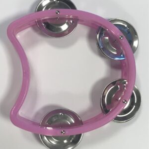 EXTREME TW4 TAMBURELLO MEZZALUNA CEMBALO 4 PAIA DI PIATTINI IMPUGNATURA PROFESSIONALE COLORE ROSA