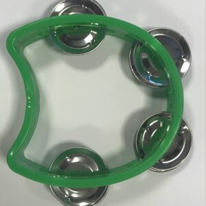EXTREME TW4 TAMBURELLO MEZZALUNA CEMBALO 4 PAIA DI PIATTINI IMPUGNATURA PROFESSIONALE COLORE VERDE