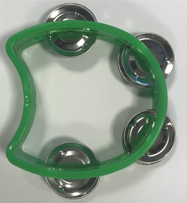 EXTREME TW4 TAMBURELLO MEZZALUNA CEMBALO 4 PAIA DI PIATTINI IMPUGNATURA PROFESSIONALE COLORE VERDE