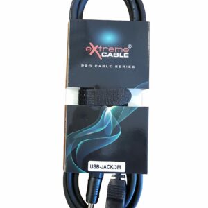 EXTREME USBJACK3M CAVO USB JACK 6,3 MM 1/4″ CHITARRA / STRUMENTO PER REGISTRAZIONI PC BROADCASTING CONVERTITORE ANALOGICO DIGITALE 3 METRI