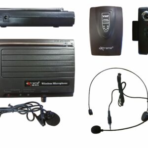 EXTREME WM100-HL RADIOMICROFONO VHF AD ARCHETTO E LAVALIER + TRASMETTITORE BODYPACK + RICEVITORE