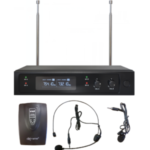 EXTREME WM1000D-HL RADIOMICROFONO VHF AD ARCHETTO E LAVALIER + TRASMETTITORE BODYPACK + RICEVITORE TRUE DIVERSITY CON DISPLAY LCD