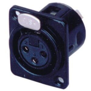 EXTREME X-154 CONNETORE XLR VOLANTE FEMMINA 3 POLI DA PANNELLO COLORE NERO