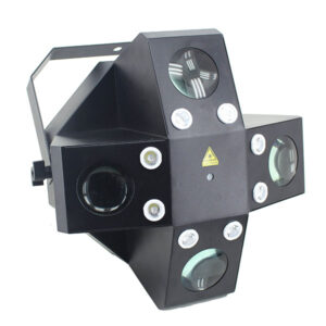 EXTREME X-TRIFEX SPIDER BUNDLE EFFETTO 3 IN 1 + CASE / 8 LED 1W BIANCO STROBO + 20X3W SPIDERAY FLOWER 4 RGBWA X 3W + LASER RG ROSSO/VERDE 100/50MW
