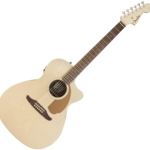 FENDER NEWPORTER PLAYER WN CHAMPAGNE CHITARRA ACUSTICA ELETTRIFICATA PRE + ACCORDATORE FISHMAN