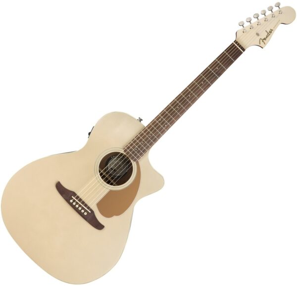 FENDER NEWPORTER PLAYER WN CHAMPAGNE CHITARRA ACUSTICA ELETTRIFICATA PRE + ACCORDATORE FISHMAN
