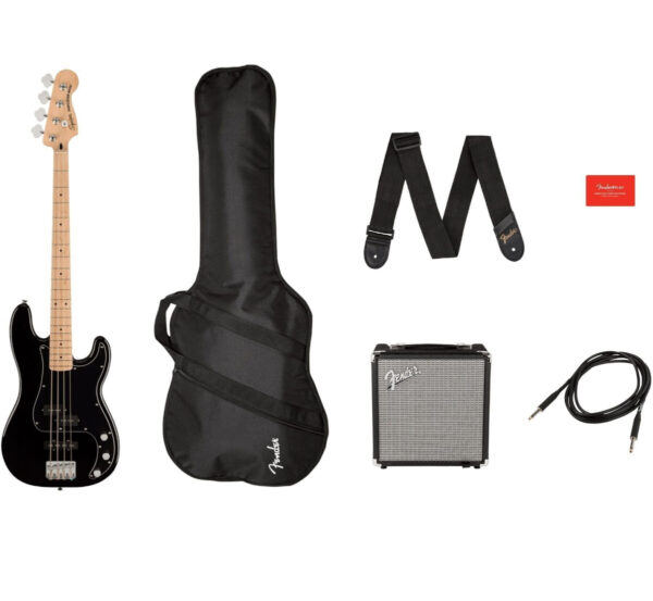 FENDER SQUIER AFFINITY SERIES PRECISION BASS PJ PACK KIT BASSO ELETTRICO + ACCESSORI E AMPLIFICATORE