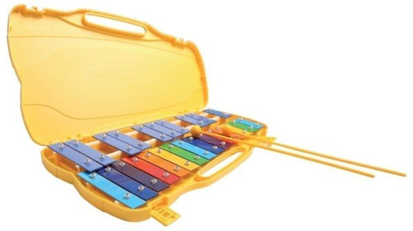 GEWA 847002 METALLOFONO 25 CHIAVI PIASTRE COLORATE SOL 5-7 CON BATTENTI + ASTUCCIO IN PLASTICA