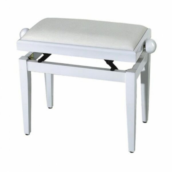 GEWA F900.567 PANCA IN LEGNO PER PIANOFORTE FINITURA LUCIDA COLORE BIANCO