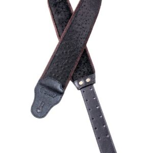 RIGHTON STRAPS OSTRICH BROWN TRACOLLA PER CHITARRA E BASSO