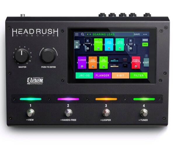 HEADRUSH GIGBOARD PEDALIERA MULTIEFFETTO PER CHITARRA CON MODELLI DI AMPLIFICATORI CABINET MICROFONI ED EFFETTI + INTERFACCIA AUDIO USB