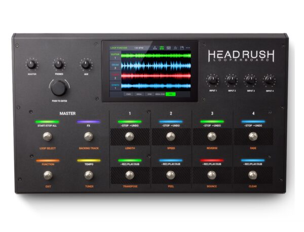 HEADRUSH LOOPERBOARD LOOPER STEREO 4 TRACCE CON DISPLAY 7" TOUCH ALTA RISOLUZIONE ED EFFETTI