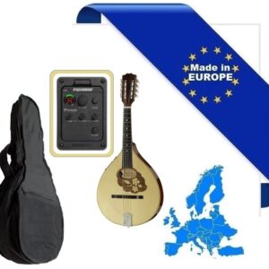 HORA MANDOLA CONTRALTO IRLANDESE RGII-P MADE IN EUROPE ( MANDOLINO ) FISHMAN PRESYS 101 TOP ABETE MASSELLO FONDO ACERO MASSELLO FASCE MANICO ACERO SCALA 402mm + BORSA