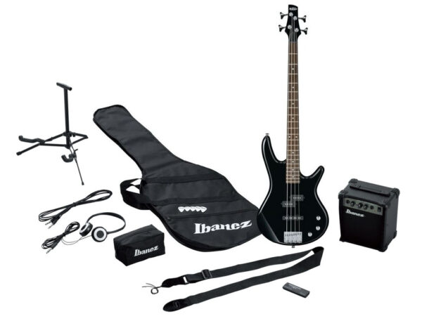 IBANEZ JSR190BK JUMPSTART KIT NERO BUNDLE BASSO ELETTRICO COMPLETO DI ACCESSORI