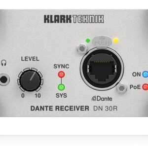 KLARK TEKNIK DN30R RICEVITORE AUDIO DANTE 2 CANALI D/A 96KHZ