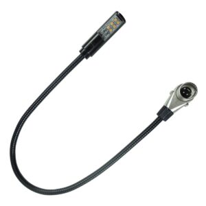 KLARK TEKNIK LED LAMP 18 RA LAMPADA FLESSIBILE LED A COLLO D’OCA CON CONNETTORE XLR 4 POLI CURVO