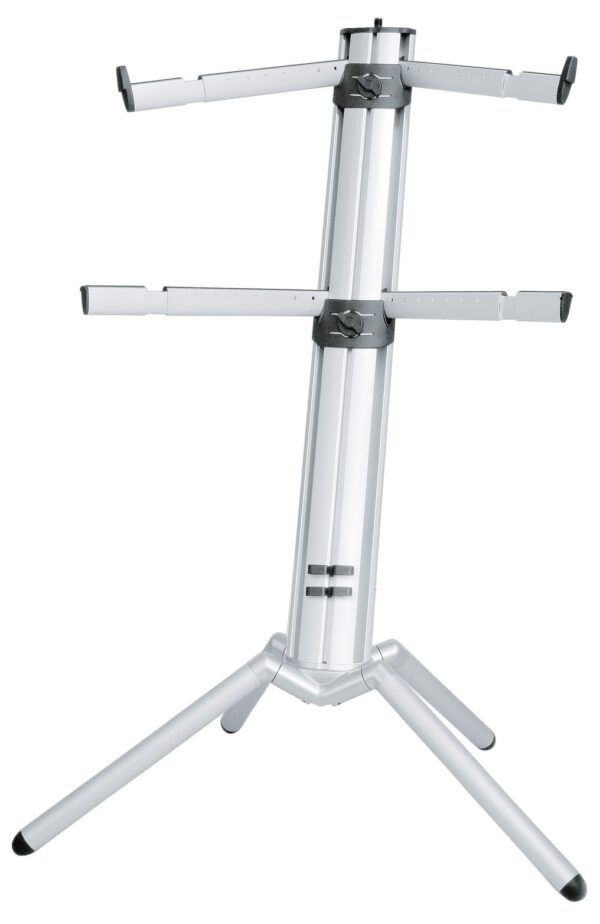 KONIG & MEYER 18860 SPIDER PRO SI STAND SILVER SUPPORTO TASTIERA COLONNA RICHIUDIBILE ARGENTATO 2 COPPIE BRACCI REGOLABILI ESTENSIBILI
