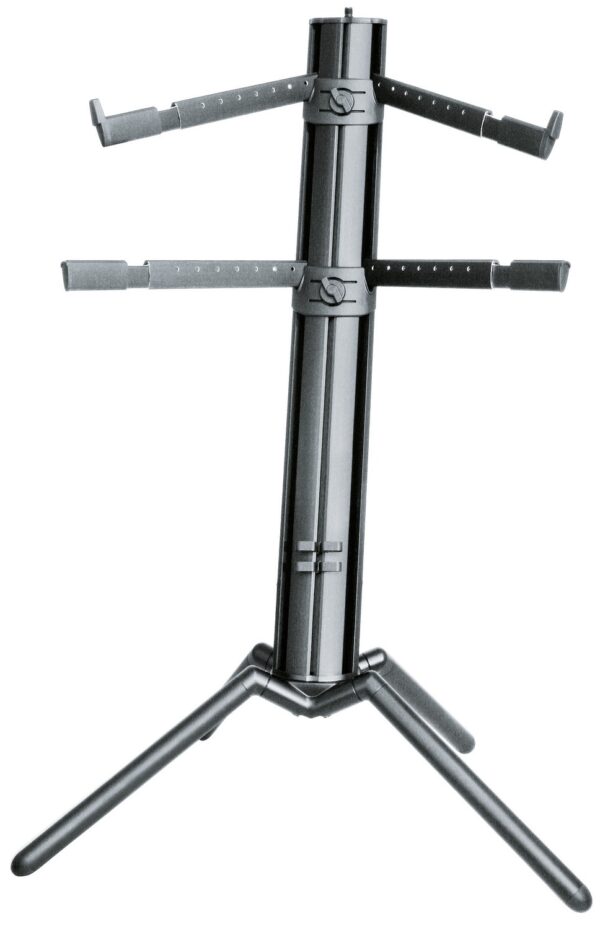 KONIG & MEYER 18860 SPIDER PRO STAND BLACK SUPPORTO TASTIERA COLONNA RICHIUDIBILE NERO 2 COPPIE BRACCI REGOLABILI ESTENSIBILI