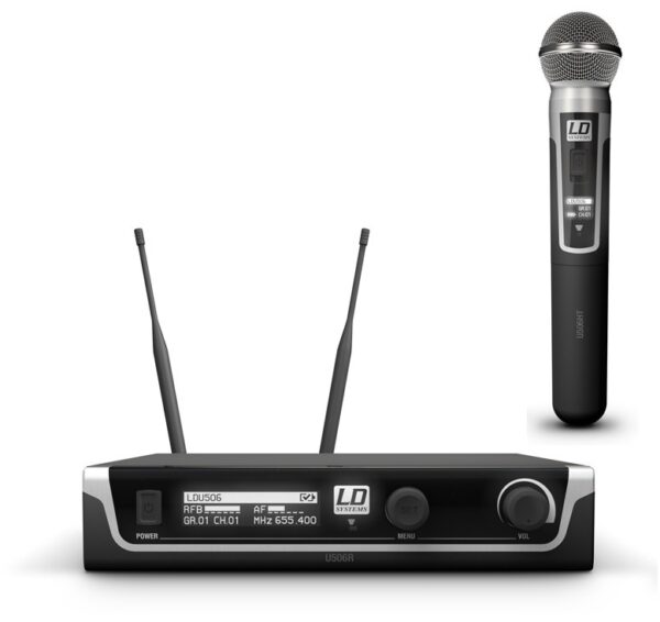 LD SYSTEMS U506-HHD RADIOMICROFONO UHF PALMARE TRUE DIVERSITY DISPLAY OLED 2-10-30MW