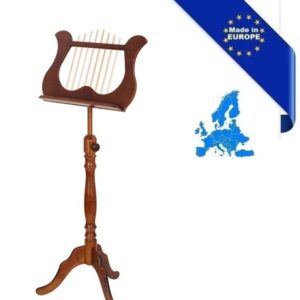 LEGGIO LEGNO TAVOLA LIRA MADE IN EUROPE CORPO BARRA E CHIUSURE IN ACERO REGOLABILE ALTEZZA E INCLINAZIONE FINITURA NOCE