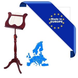 LEGGIO LEGNO TAVOLA LIRA MADE IN EUROPE CORPO BARRA E CHIUSURE MOGANO REGOLABILE ALTEZZA E INCLINAZIONE
