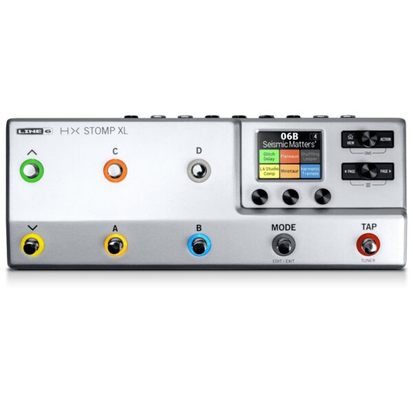 LINE6 HX STOMP XL SILVER PEDALIERA MULTIEFFETO PER CHITARRA 8 INTERRUTTORI SIMULAZIONI AMPLIFICATORI CABINET
