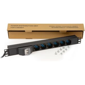 LINK MULTIPRESA ALIMENTAZIONE RACK 19″ 6 PRESE UNIVERSALI TRIPOLARI/SCHUKO MAGNETOTERMICA