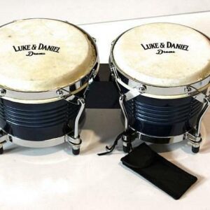 LUKE & DANIEL JD105B BLU DOPPI BONGHI IN LEGNO MISURA 6.5″ + 7.5″ VERA PELLE ACCORDATURA MECCANICA COLORE BLU