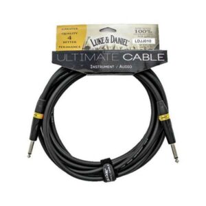 LUKE & DANIEL ULTIMATE CAVO AUDIO JACK PER STRUMENTI OD8 SERIE CUSTOM PER LIVE STUDIO 10 METRI ANELLI CONNETTORI GIALLI