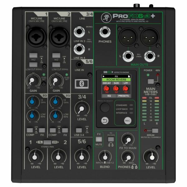 MACKIE PROFX6V3+ MIXER ANALOGICO 6 CANALI CON EFFETTI USB E BLUETOOTH