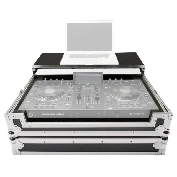 MAGMA DJ CONTROLLER WORKSTATION PRIME 2 FLIGHT CASE PER DENON PRIME 2 CON PIATTAFORMA PER LAPTOP