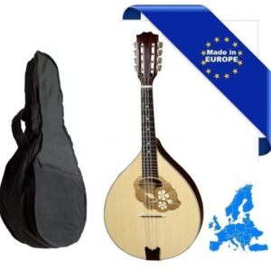 HORA MANDOLA CONTRALTO IRLANDESE RGII MADE IN EUROPE ( MANDOLINO ) MASSELLO TOP ABETE FONDO ACERO MASSELLO FASCE MANICO ACERO + BORSA