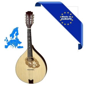 MANDOLA CONTRALTO IRLANDESE RGII MADE IN EUROPE ( MANDOLINO ) MASSELLO TOP ABETE FONDO ACERO MASSELLO FASCE MANICO ACERO SCALA 402mm