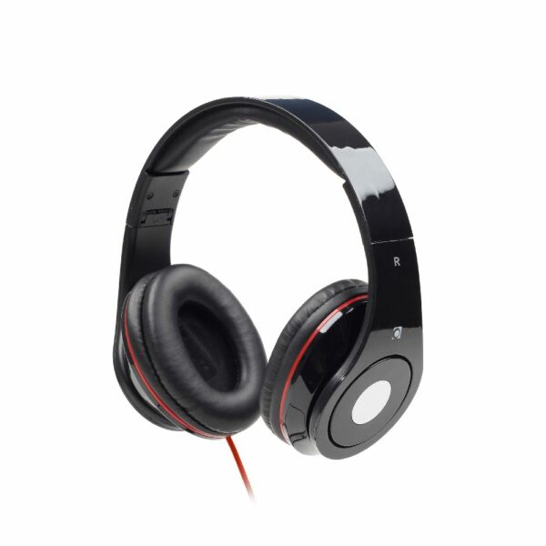 GMB AUDIO FOLDING STEREO HEADPHONES 'DETROIT', BLACK