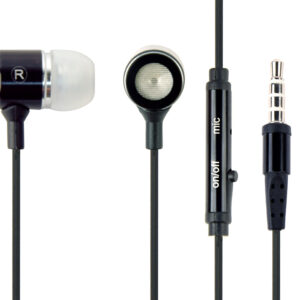 GEMBIRD METAL EARPHONES WITH MICROPHONE, BLACK