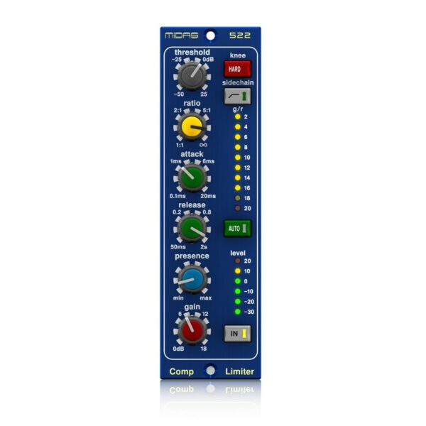 MIDAS 522 V2 COMPRESSORE / LIMITER CON CONTROLLO DELLA DINAMICA A RACK SERIE 500