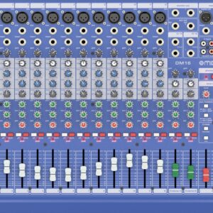 MIDAS DM16 MIXER LIVE E DA STUDIO 16 CANALI 12 MICROFONICI + 2 STEREO 2 AUX SEND EQ 3 BANDE MEDIO SEMI PARAMETRICO PHANTOM POWER