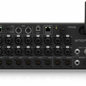 MIDAS MR18 MIXER DIGITALE 18 INPUT + 16 INGRESSI MIC + ROUTER WI-FI + INTERFACCIA AUDIO USB INTEGRATA + 4 PROCESSORI DI SEGNALE + PROCESSING 40 BIT + MIDI COMPATIBILE CON IOS ANDROID PC MAC